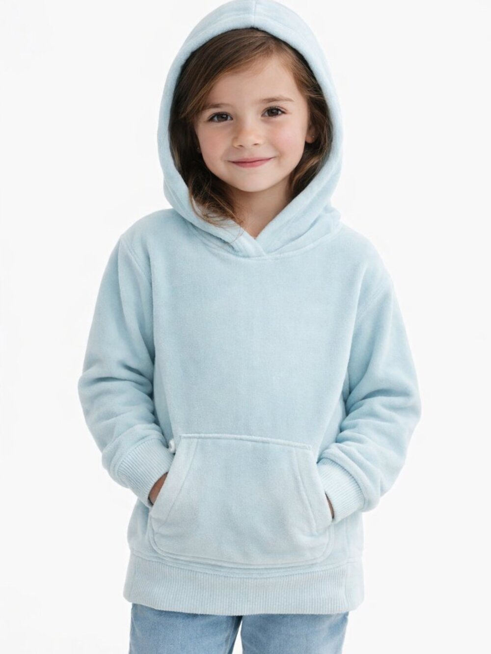Wonder Nation Girls Turquoise Pullover Hoodie Sweatshirt Size S 6/6X